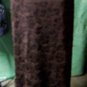 Tea Length Brown Print Skirt,  Size 12